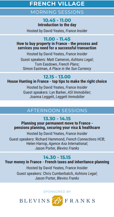 A Place in the Sun Live London 2024 - Saturday - French Village- Schedule