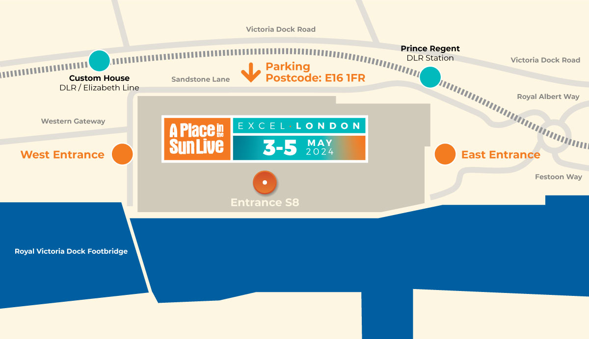 A Place in the Sun Live London 2024 - London Excel - Map